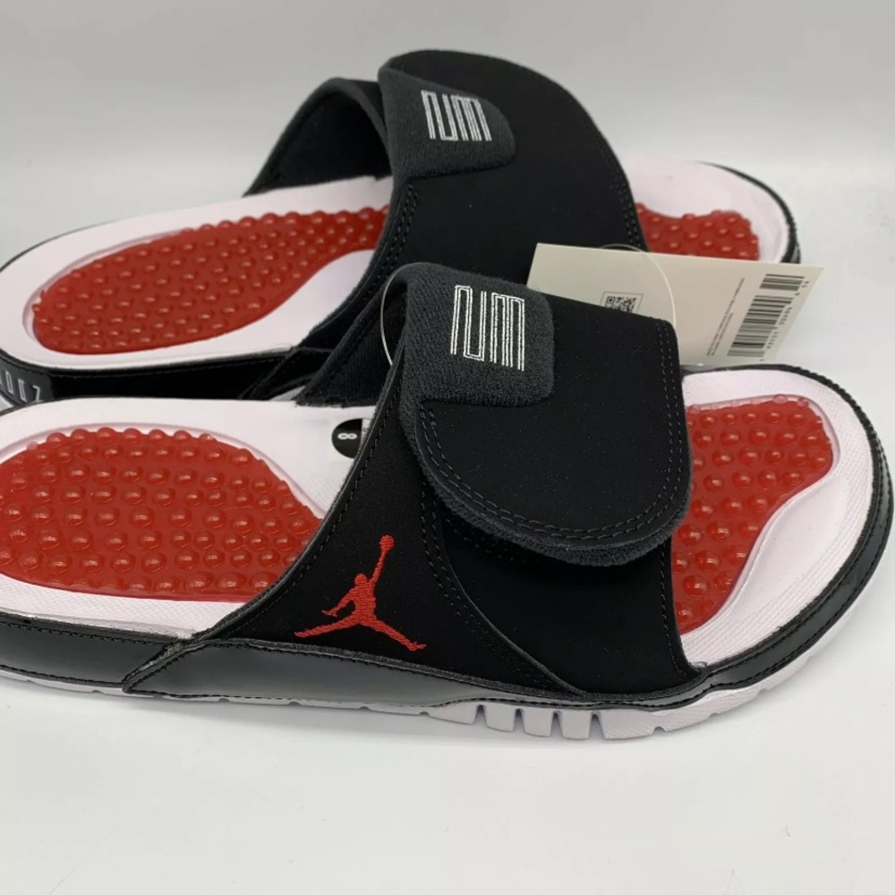 Air Jordan XI Bred Jumpman Hydro Slides Size 8-13 - Picture 4 of 6